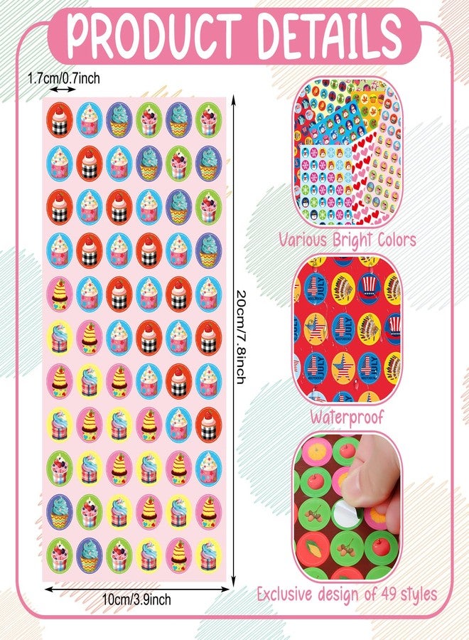 Qilery 36 Sheets Seasonal Colorful Stickers for Kids Self Adhesive Classroom Labels Scrapbooking Daily Planner Stickers for Party Favors Calendar Planning Envelopes Birthday Preschool Office - Image 2
